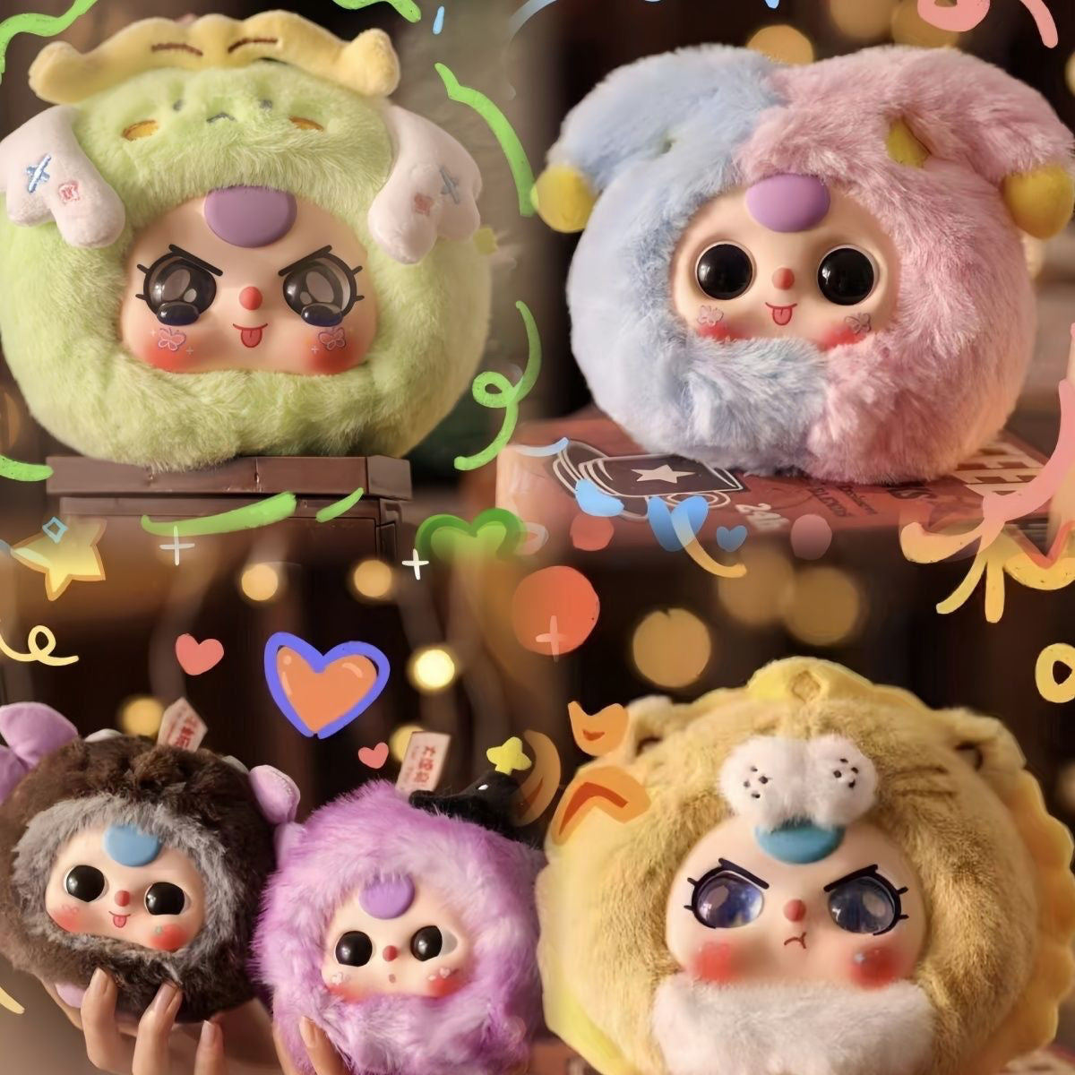 Baby Three 12 Constellations Series Plush Blind Box