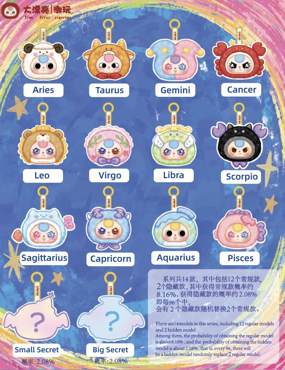 Baby Three 12 Constellations Series Plush Blind Box